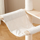 Contemporary Creative Tree Cat Tower with Acrylic Multi-Layer Platforms, Corduroy-Covered Posts and Cotton Rope, 2/4/5-Tier Multi-Functional Design for Living Room