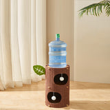 Rustic Traditional Cylindrical Tree-Hole Cat Tower with Felt Sherpa Fleece & MDF – 2/3-Hole, Ideal for Living Room