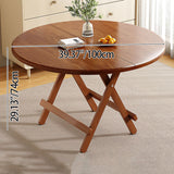 Sleek Modern Round Dining Table - Foldable with MDF Top and Iron Frame, Seats 2-8