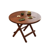 Sleek Modern Round Dining Table - Foldable with MDF Top and Iron Frame, Seats 2-8