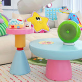 Modern Round Wood Kids' End Table - 1-Tier Living Room Side Table