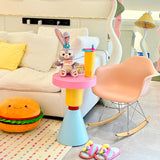 Modern Round Wood Kids' End Table - 1-Tier Living Room Side Table