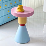 Modern Round Wood Kids' End Table - 1-Tier Living Room Side Table