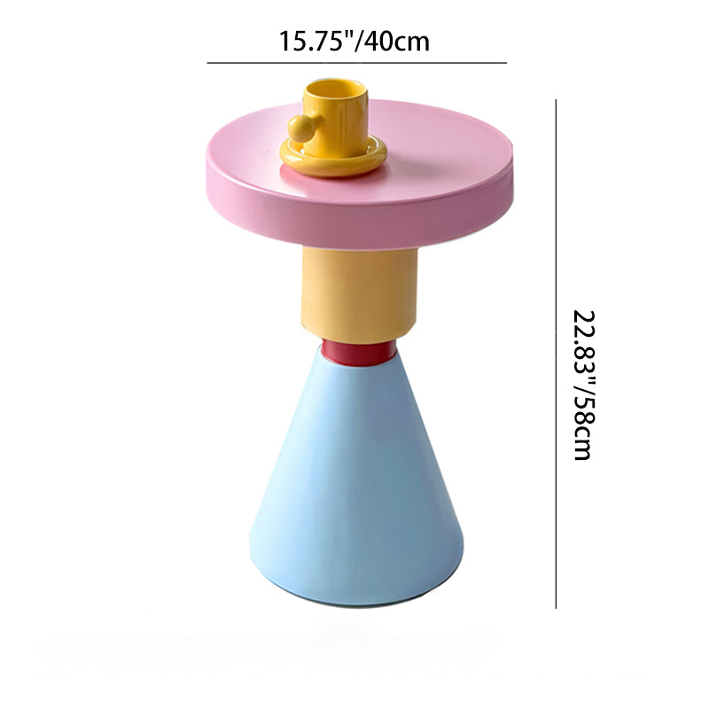 Modern Round Wood Kids' End Table - 1-Tier Living Room Side Table
