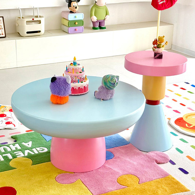 Modern Round Wood Kids' End Table - 1-Tier Living Room Side Table