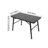 Sleek Modern Minimalist Aluminum-Nylon Outdoor Dining Table: Rectangular, Height-Adjustable, Portable & Modular, 1-Tier for Patio