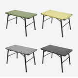 Sleek Modern Minimalist Aluminum-Nylon Outdoor Dining Table: Rectangular, Height-Adjustable, Portable & Modular, 1-Tier for Patio