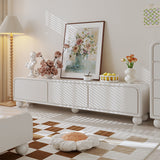 Sleek Modern Minimalist Rectangular MDF TV Stand with 3 Drawers – Stylish Living Room Storage