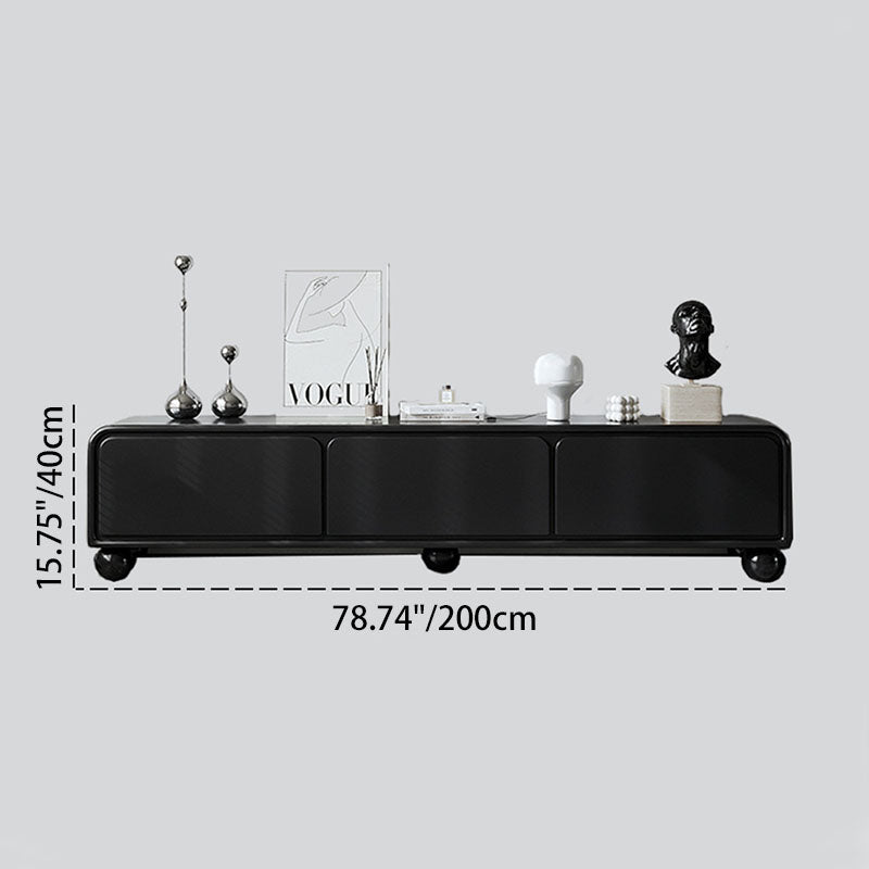 Sleek Modern Minimalist Rectangular MDF TV Stand with 3 Drawers – Stylish Living Room Storage