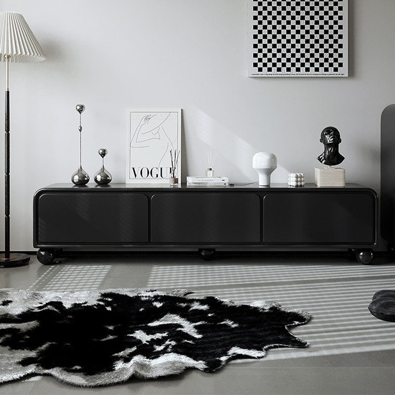 Sleek Modern Minimalist Rectangular MDF TV Stand with 3 Drawers – Stylish Living Room Storage