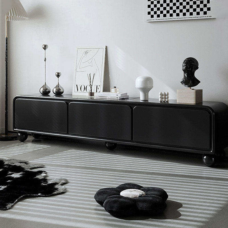 Sleek Modern Minimalist Rectangular MDF TV Stand with 3 Drawers – Stylish Living Room Storage