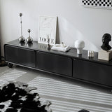 Sleek Modern Minimalist Rectangular MDF TV Stand with 3 Drawers – Stylish Living Room Storage