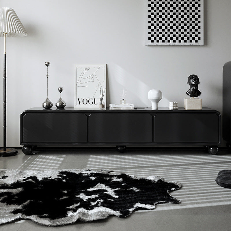 Sleek Modern Minimalist Rectangular MDF TV Stand with 3 Drawers – Stylish Living Room Storage