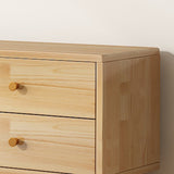 Contemporary Rectangle TV Stand in Solid Wood and Glass with 2 Drawers for Living Room