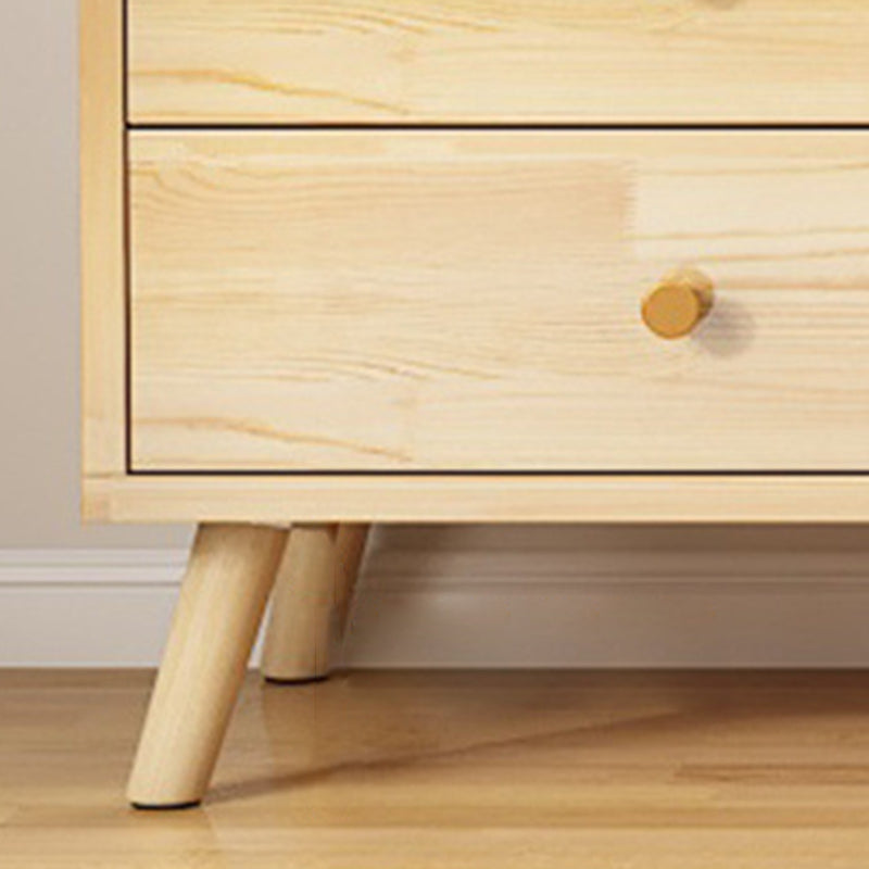 Contemporary Rectangle TV Stand in Solid Wood and Glass with 2 Drawers for Living Room