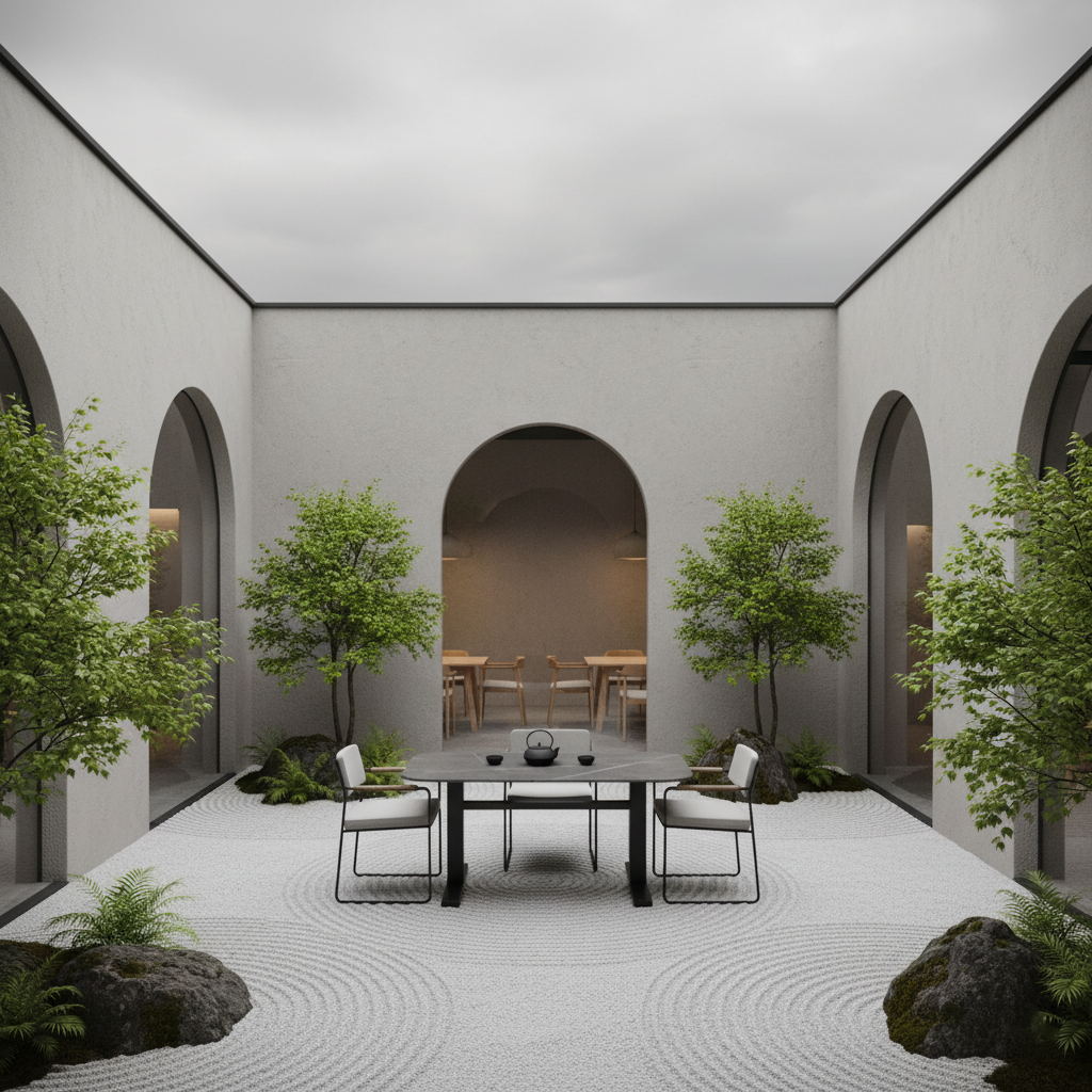 Modern Industrial Outdoor Coffee Table — Sleek Rectangular Metal Table for Patio & Backyard