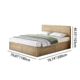 Versatile Minimalist Storage Bed Frame - All-Wood Lift-Top Design Bed For Bedroom