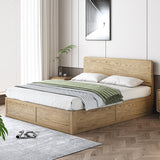 Versatile Minimalist Storage Bed Frame - All-Wood Lift-Top Design Bed For Bedroom