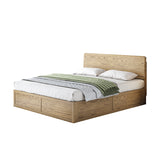 Versatile Minimalist Storage Bed Frame - All-Wood Lift-Top Design Bed For Bedroom