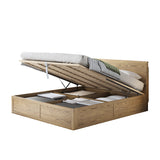 Versatile Minimalist Storage Bed Frame - All-Wood Lift-Top Design Bed For Bedroom