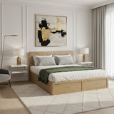 Versatile Minimalist Storage Bed Frame - All-Wood Lift-Top Design Bed For Bedroom