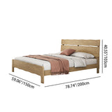 Contemporary Coastal Bed Frame - Multi-Height Adjustment & Sturdy Ash Wood Bed For Bedroom