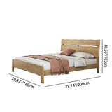 Contemporary Coastal Bed Frame - Multi-Height Adjustment & Sturdy Ash Wood Bed For Bedroom