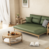 Scandinavian Round Coffee Table - Eco-Friendly Ash Wood with Natural Rock Slab, 2-Tier Living Room Side Table