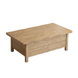 Healthy Home North American Ash Wood Coffee Table with Formaldehyde-Free Construction, Smooth-Glide Drawers, and Four Sturdy Legs for Living Room