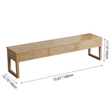 Eco-Friendly Ash Wood TV Stand – Durable Design with Ample Storage and 3-Drawer Cabinet for Living Room