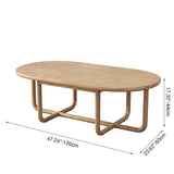 Sleek Oval Ash Wood Coffee Table – Stable, Eco-Friendly One-Tier Design for Living Room