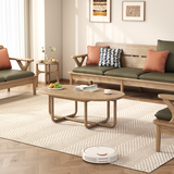 Sleek Oval Ash Wood Coffee Table – Stable, Eco-Friendly One-Tier Design for Living Room