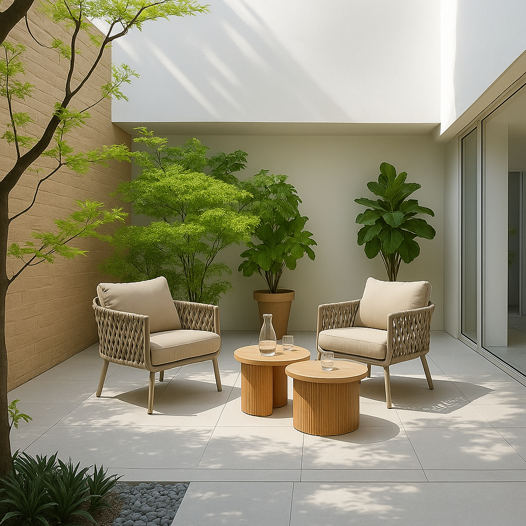 Coastal-Inspired Waterproof Aluminum Outdoor Sofa - 1/2/3-Seater for Garden & Balcony