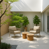 Coastal-Inspired Waterproof Aluminum Outdoor Sofa - 1/2/3-Seater for Garden & Balcony