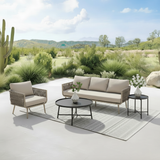 Coastal-Inspired Waterproof Aluminum Outdoor Sofa - 1/2/3-Seater for Garden & Balcony
