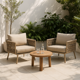 Coastal-Inspired Waterproof Aluminum Outdoor Sofa - 1/2/3-Seater for Garden & Balcony