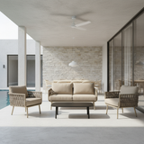Coastal-Inspired Waterproof Aluminum Outdoor Sofa - 1/2/3-Seater for Garden & Balcony