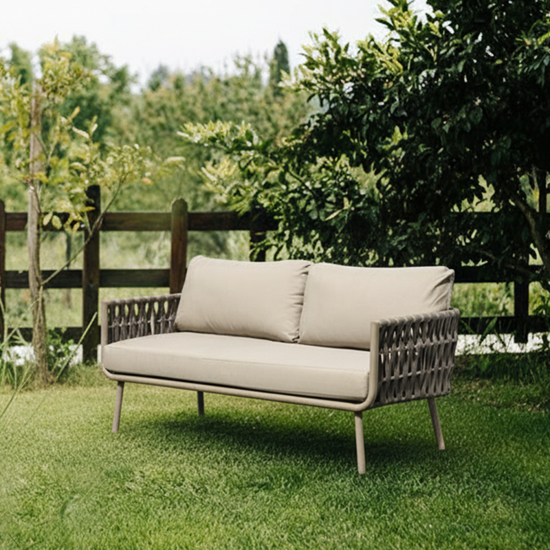 Coastal-Inspired Waterproof Aluminum Outdoor Sofa - 1/2/3-Seater for Garden & Balcony