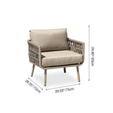 Coastal-Inspired Waterproof Aluminum Outdoor Sofa - 1/2/3-Seater for Garden & Balcony
