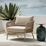 Coastal-Inspired Waterproof Aluminum Outdoor Sofa - 1/2/3-Seater for Garden & Balcony
