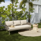 Coastal-Inspired Waterproof Aluminum Outdoor Sofa - 1/2/3-Seater for Garden & Balcony