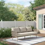 Coastal-Inspired Waterproof Aluminum Outdoor Sofa - 1/2/3-Seater for Garden & Balcony