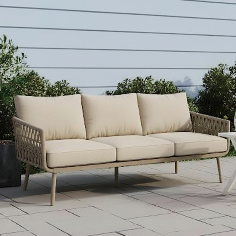 Coastal-Inspired Waterproof Aluminum Outdoor Sofa - 1/2/3-Seater for Garden & Balcony