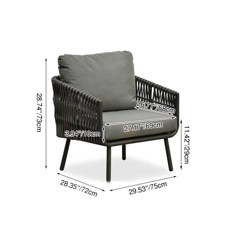 Sleek Stain-Resistant Modern Aluminum Outdoor Sofa — 1/3-Seat for Patio & Garden