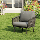 Sleek Stain-Resistant Modern Aluminum Outdoor Sofa — 1/3-Seat for Patio & Garden