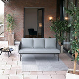 Sleek Stain-Resistant Modern Aluminum Outdoor Sofa — 1/3-Seat for Patio & Garden