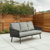 Sleek Stain-Resistant Modern Aluminum Outdoor Sofa — 1/3-Seat for Patio & Garden