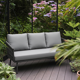 Sleek Stain-Resistant Modern Aluminum Outdoor Sofa — 1/3-Seat for Patio & Garden