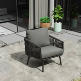 Sleek Stain-Resistant Modern Aluminum Outdoor Sofa — 1/3-Seat for Patio & Garden