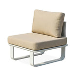 Sleek Minimalist Outdoor Teak & Aluminum 1/2-Seater Sofa for Patio & Garden
